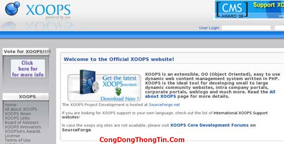 phần - 5 phần mềm mã nguồn mở thích hợp cho mạng xã hội Xoops10