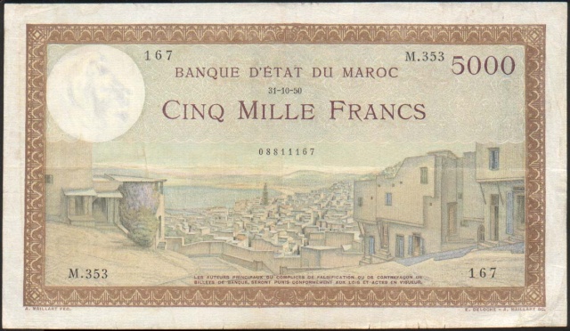 عملة المغرب: 1919 - 1956 21-4ww10