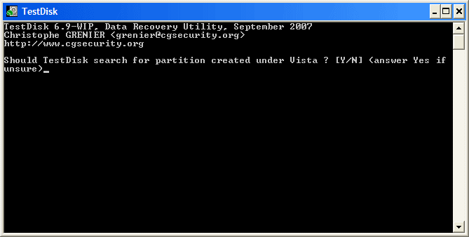 TestDisk, outil de récupération de données  Filevi10