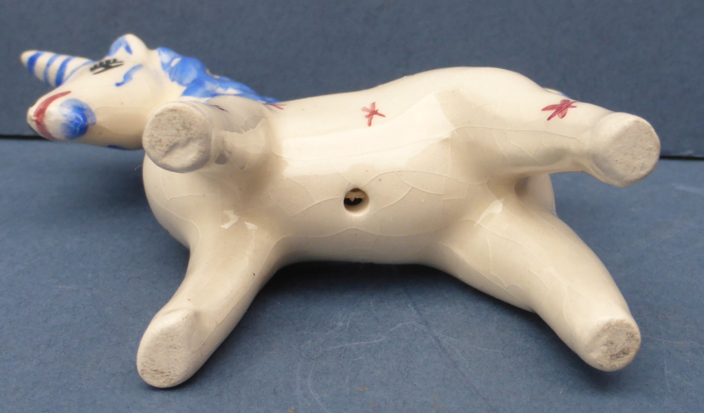 Pretty Little Ceramic Unicorn Figure by Unknown Maker 1960s - Help Please P1440810