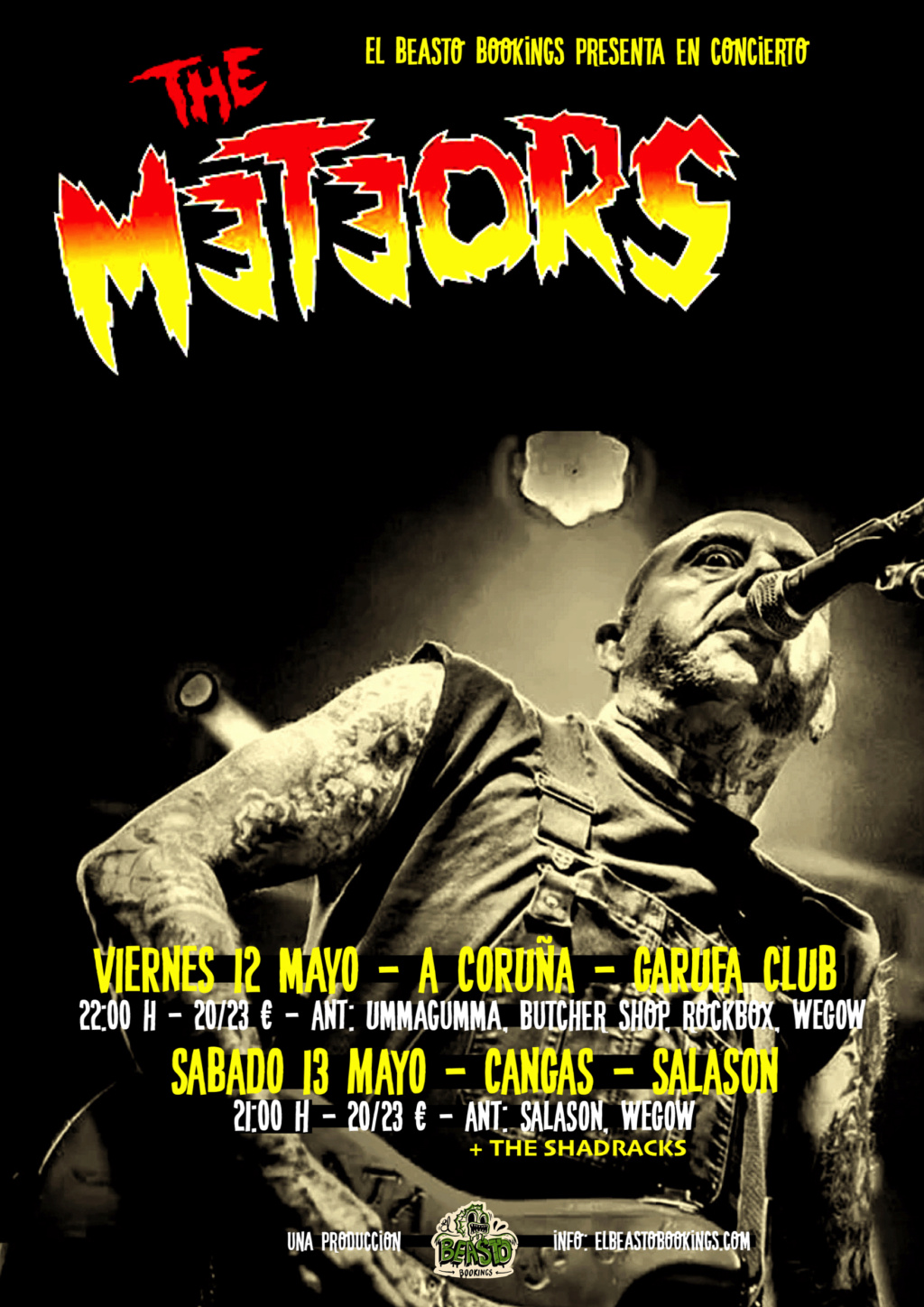 The Meteors en Galicia ⚡︎ 12 y 13 de mayo 2023 Carte135