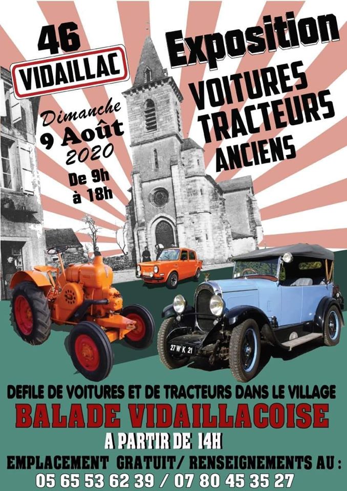 46 - VIDAILLAC / Expo et défilé tracteurs anciens et autos le 9 Août 2020 0000088