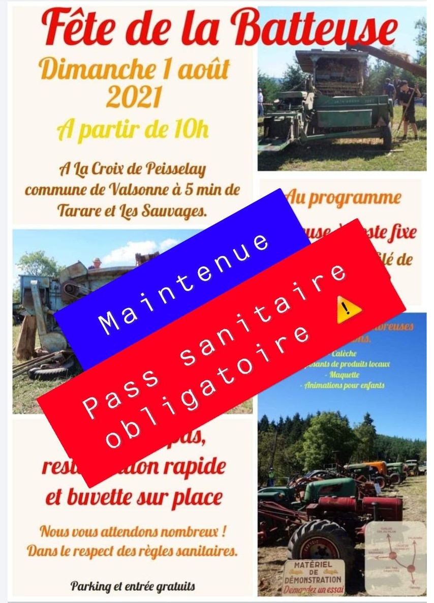 69 VALSONNE  proche de Tarare  Fête de la batteuse  1er Août 00000925