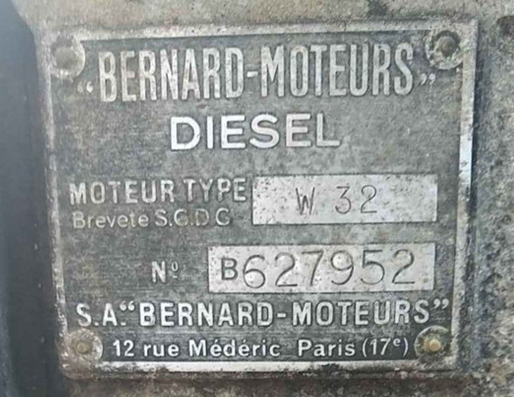 40 - Moteur BERNARD Diesel Type W 32 pour le tracteur Pony 00001103