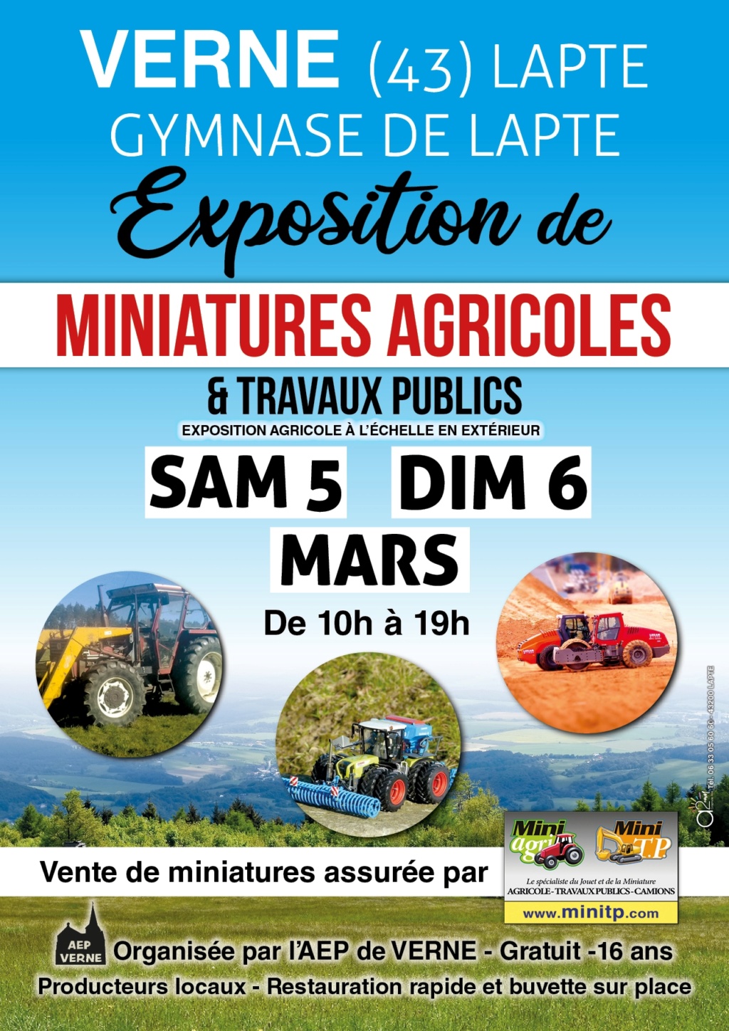 43 - EXPO de miniatures agricoles et TP à  VERNE (43) les  5 et 6 Mars 2022 00002538