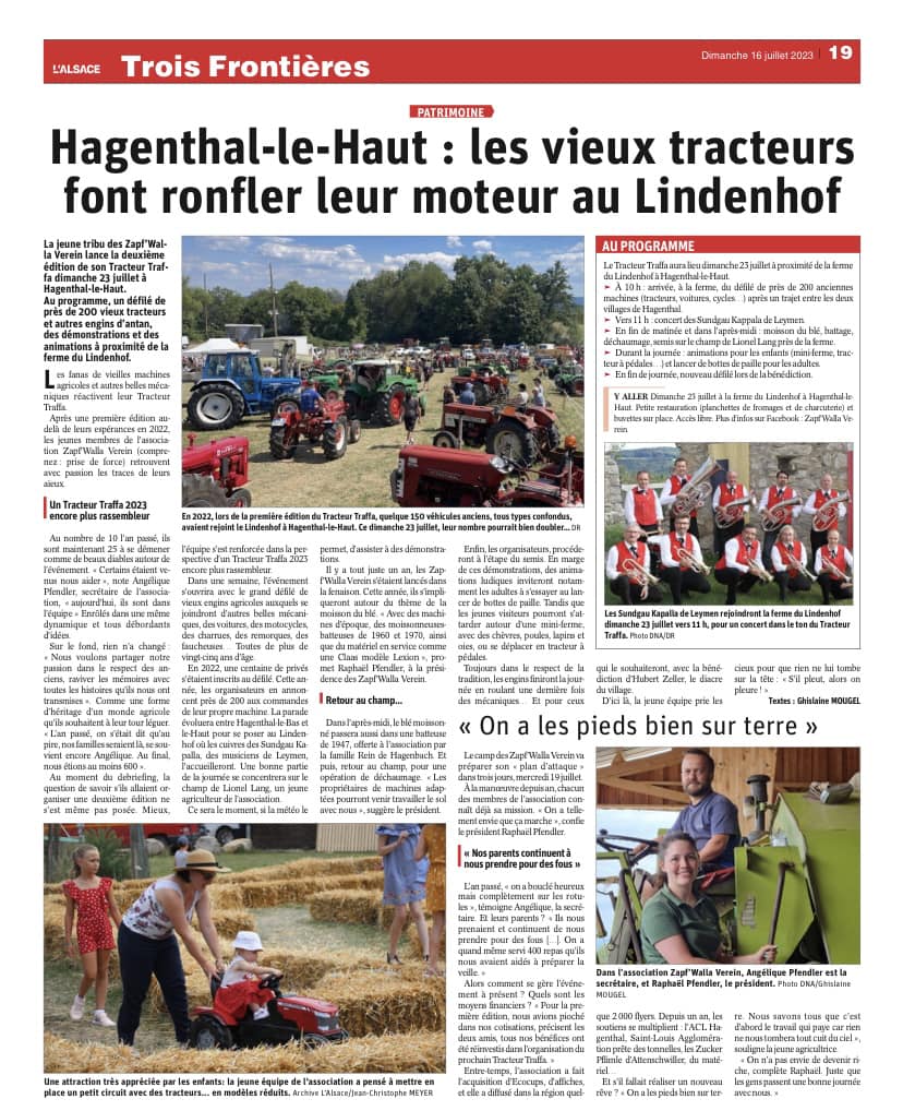 68 - Hagenthal Le Haut  : Tracteur Traffa Expo le 23 Juillet 2023 00006578