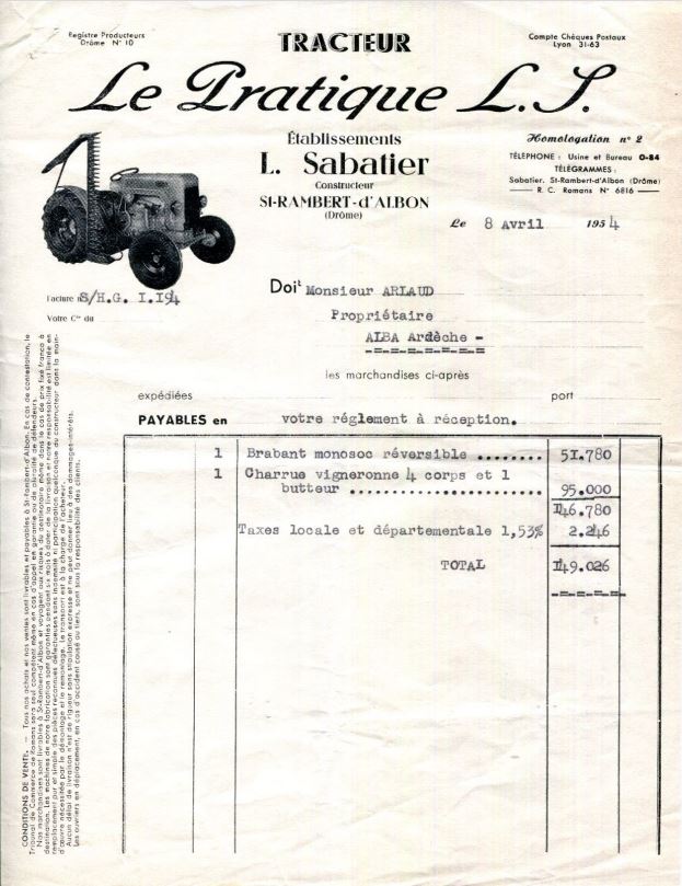 SABATIER : Recensement des tracteurs de St Rambert d'Albon - Page 5 036