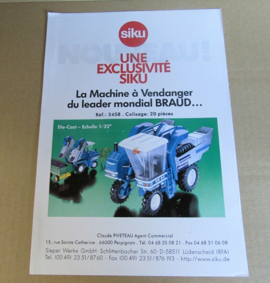 machine à vendanger BRAUD SB 64 au 1/32ème (SIKU) 13296