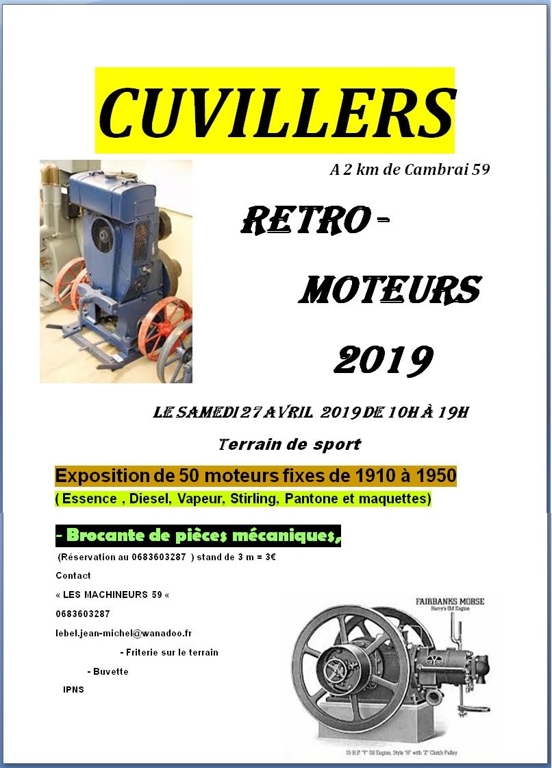 59 CUVILLERS (à côté de Cambrai) RETRO-MOTEURS le 27 Avril 2019 2725