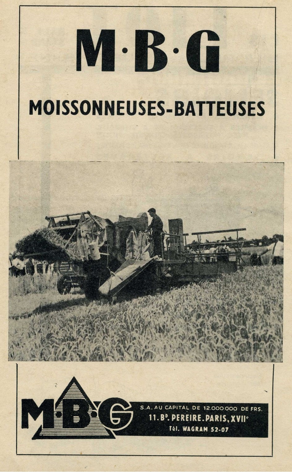 MGB Guillotin : Batteuse et Moissonneuse Batteuse  540