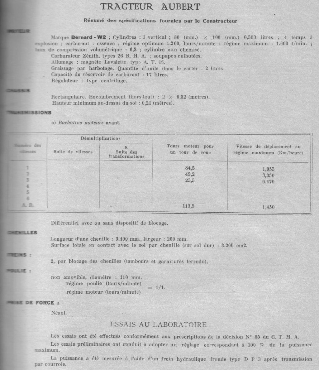 AUBERT Tracteur Chenille type Vigneron  Annuai52