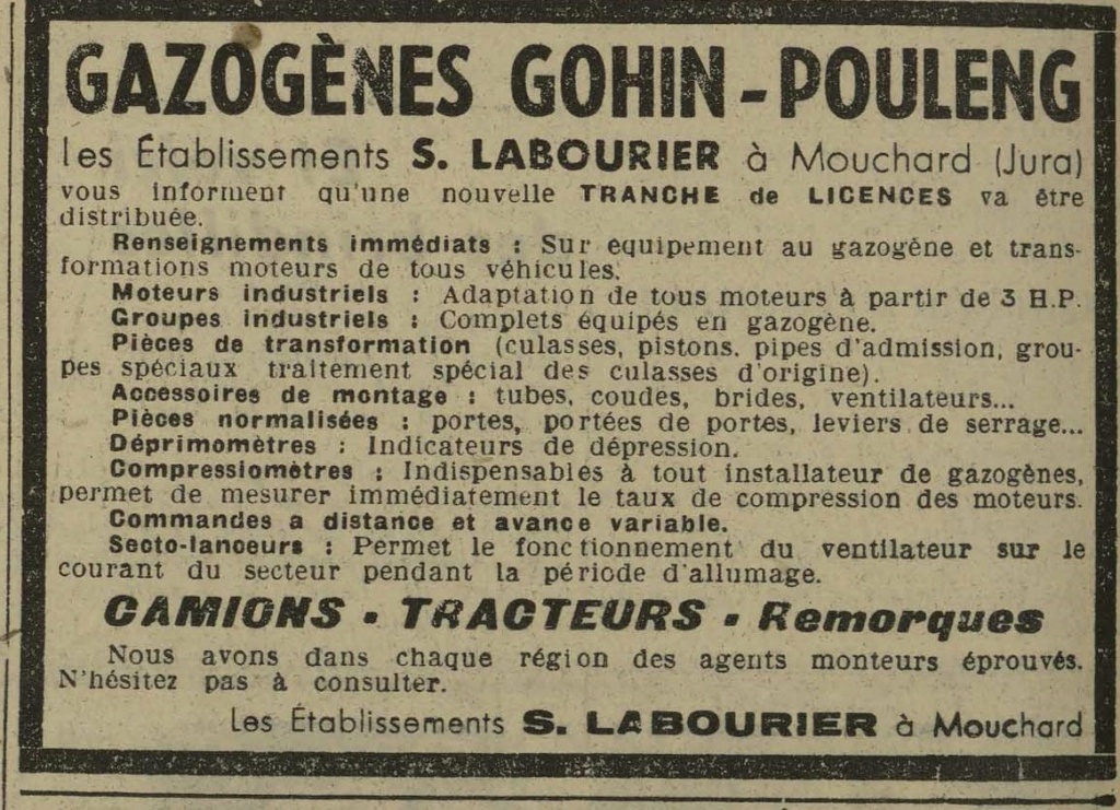 LABOURIER et les Gazogènes pendant la guerre de 39-45 B5439510