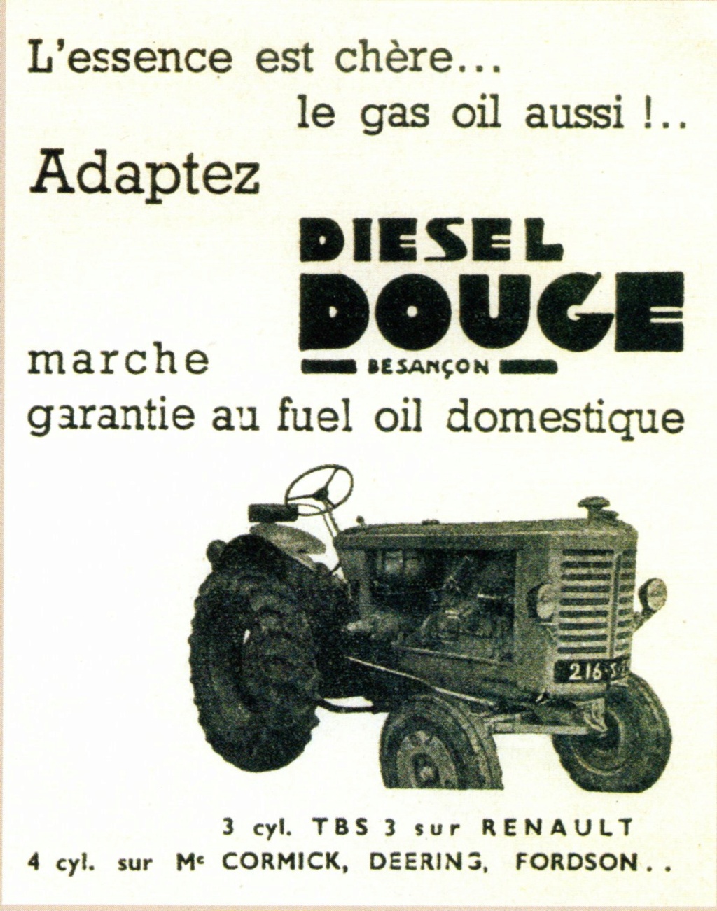 Les remotorisations de tracteurs essence avec moteur Diesel DOUGE Img20641