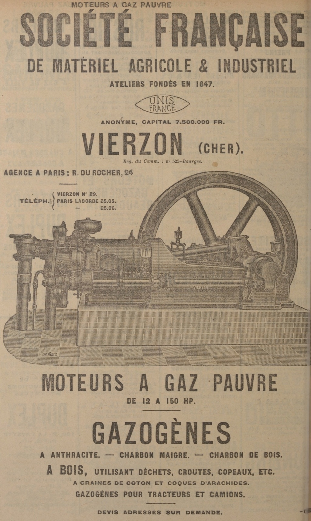 Société Française de Vierzon  moteurs fixes  Journa19
