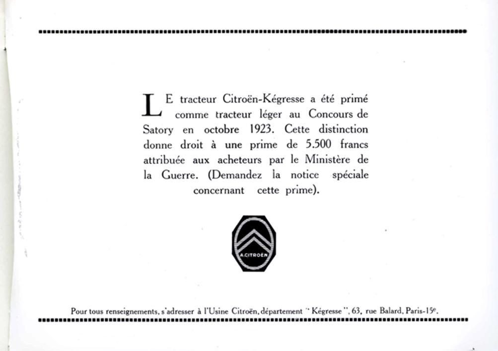  Publicité auto-chenille CITROËN-KEGRESSE 1924 Kegres18