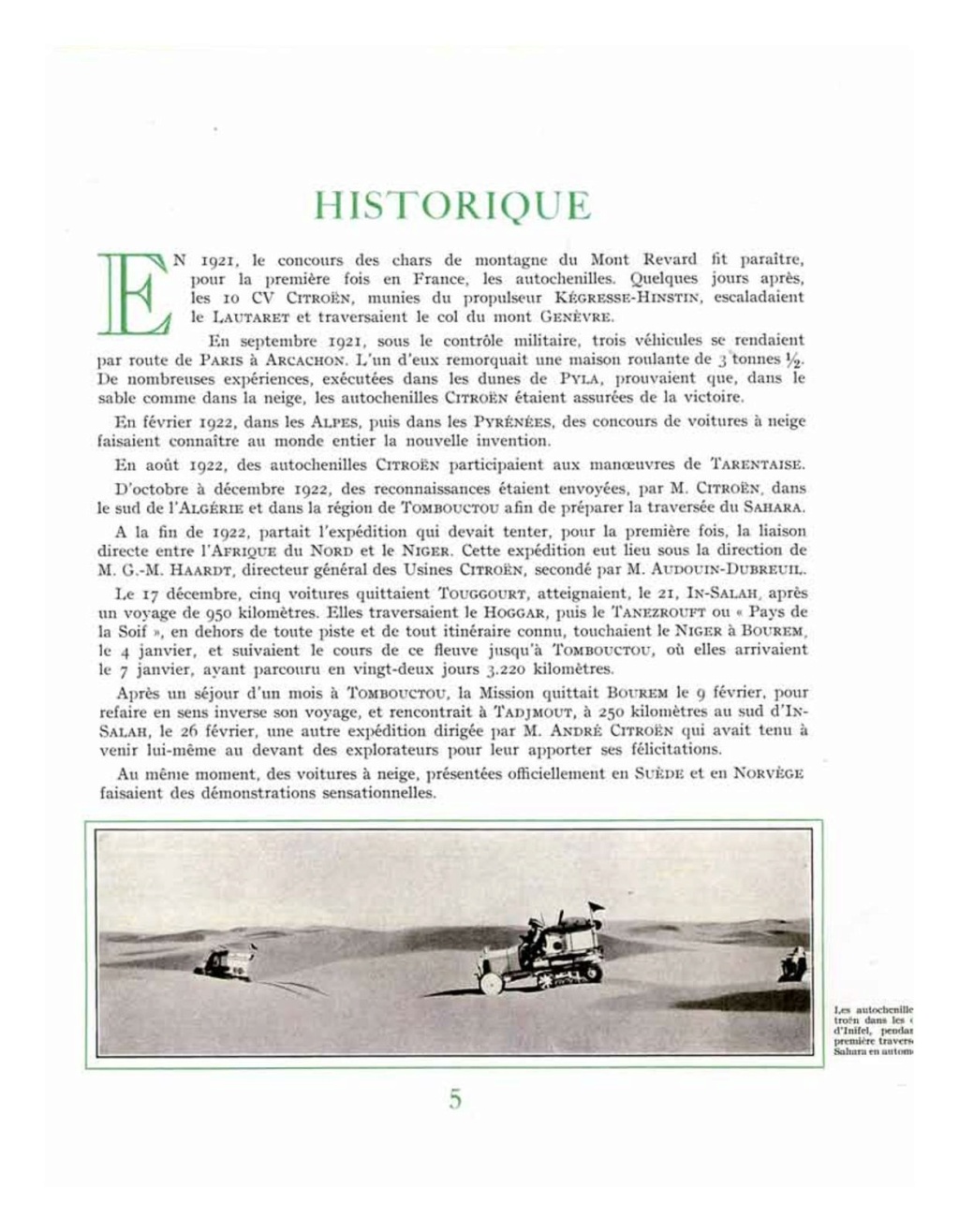 Publicité auto-chenille CITROËN-KEGRESSE 1925 Kegres24