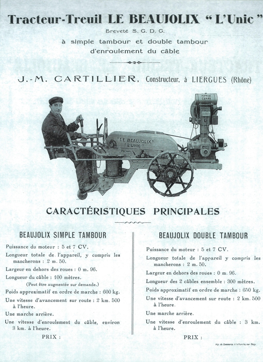 moto-treuils "le Beaujolix" des Ets Cartillier Malau199