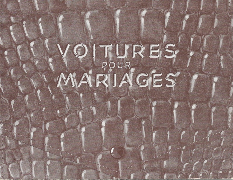 Pochette "VOITURES pour MARIAGES" Voitur10