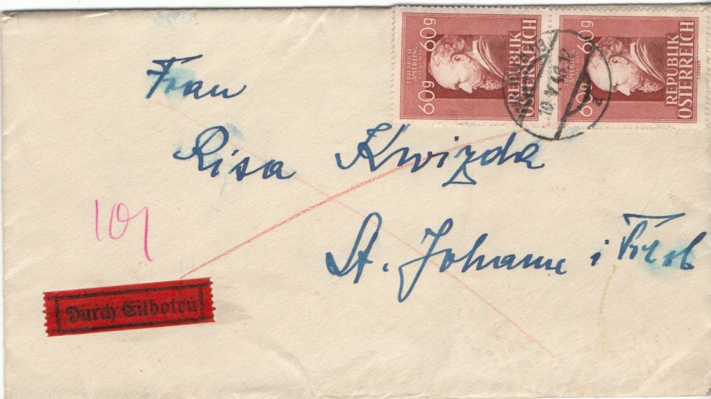 Sammlung Bedarfsbriefe Österreich ab 1945 - Seite 18 2x60gr10