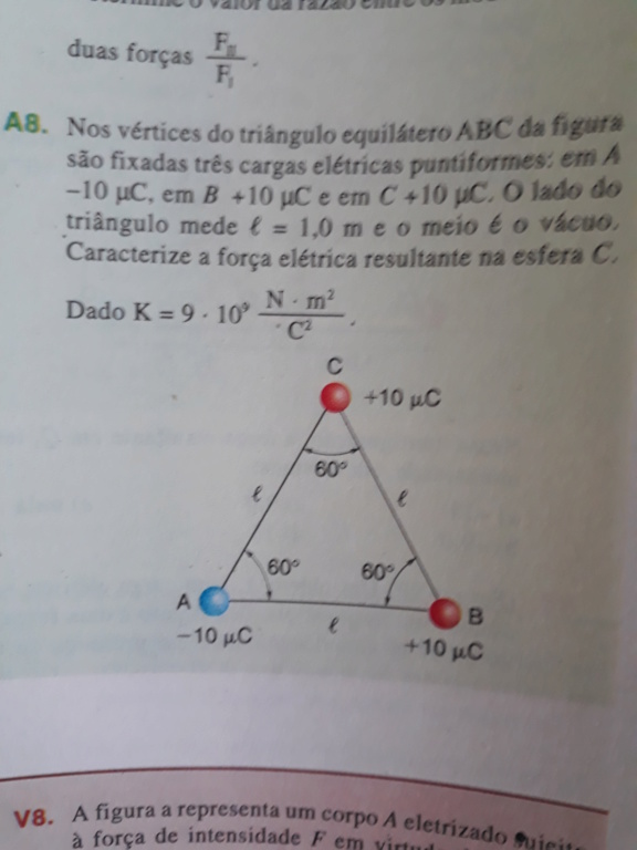 Questão de força elétrica 20190210