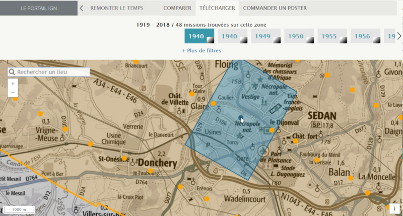 Photographies aériennes 1940 et cartographie sur le site IGN Remonter le temps Sedan_12