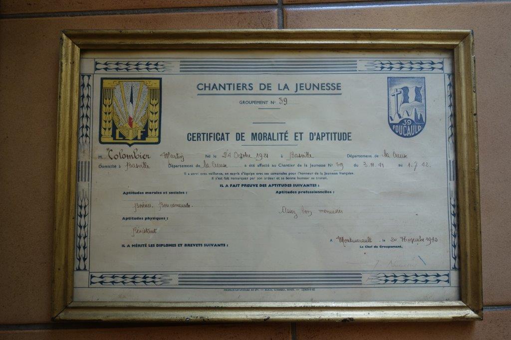 Le certificat de moralité et d'aptitude des Chantiers de Jeunesse (Régime Vichy) Dsc03917
