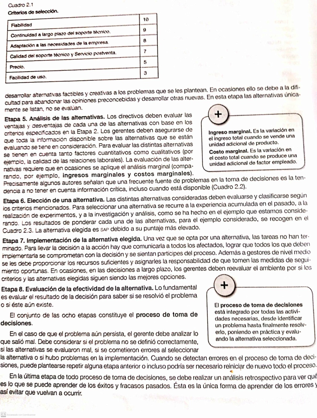 La Gestión de una organización: El proceso de toma de decisiones Camsca20