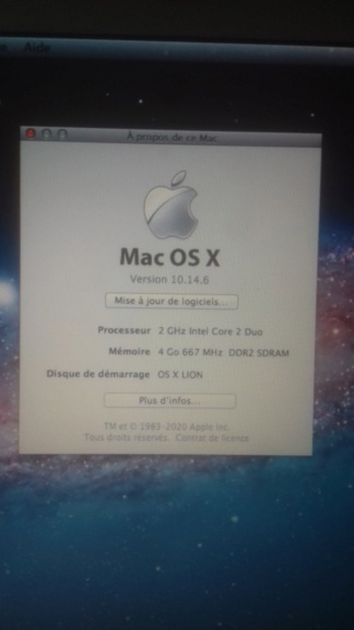 [résolu]Installation OS X Macbook A1181 15996610