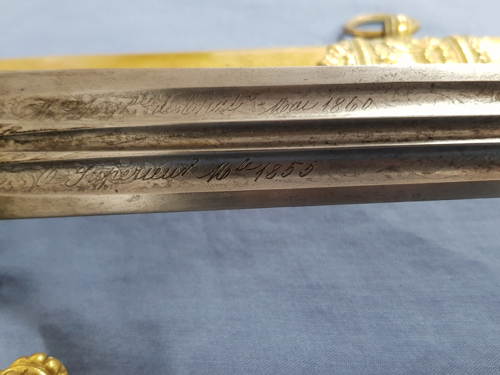 Sabre d’officier supérieur d’infanterie modèle 1855 coquilles à l’aigle impérial 20231229