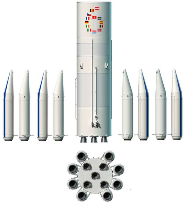 Architecture de mission martienne avec une Ariane 6 lourde Salott10