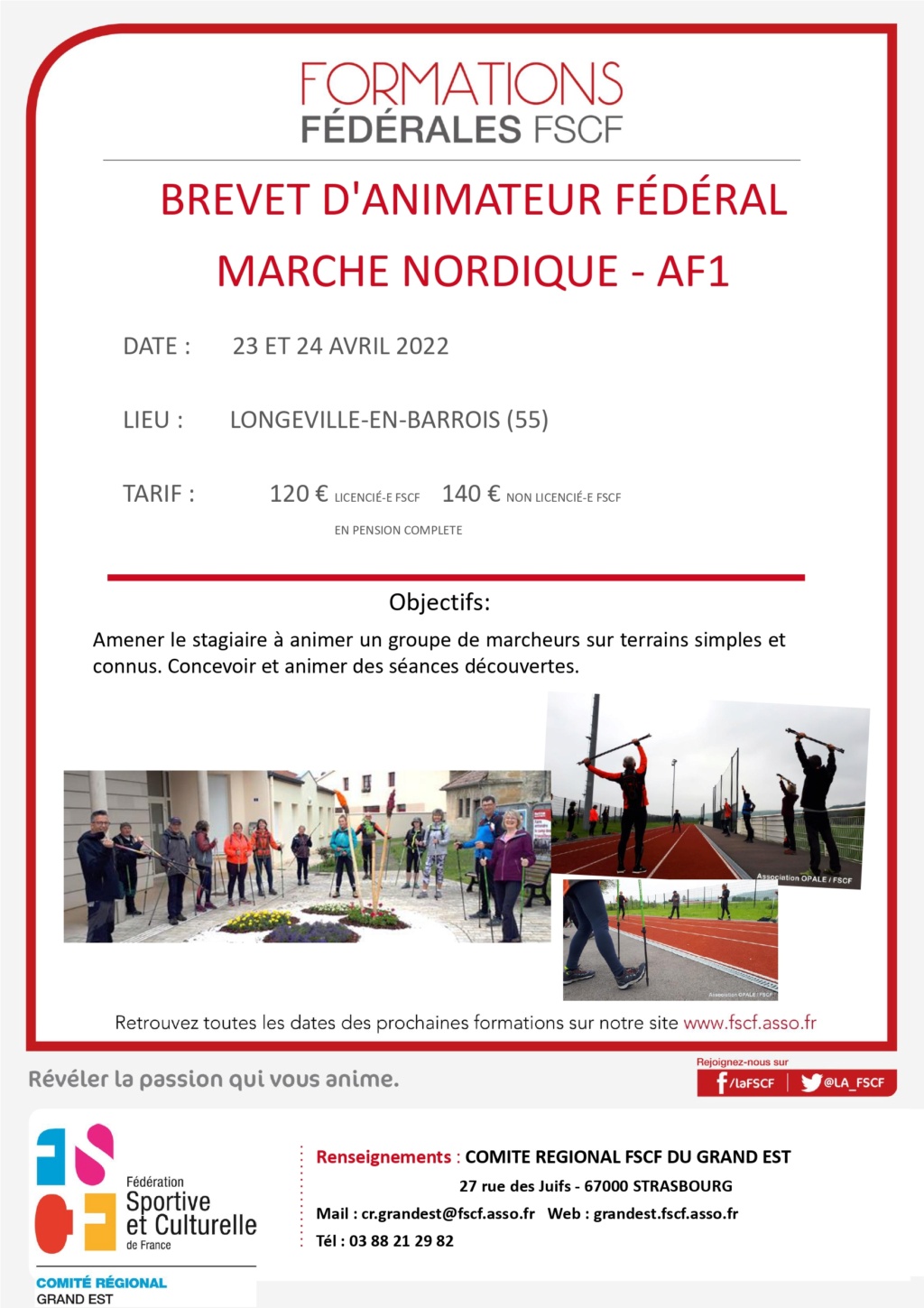 Formation AF1 Marche Nordique avec la FSCF - 55 Meuse Plaque10