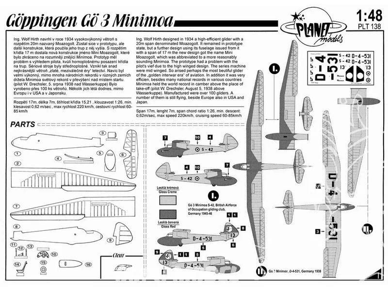 1/48 - GÖPPINGEN GÖ 3 Minimoa - Planet models Go3_210