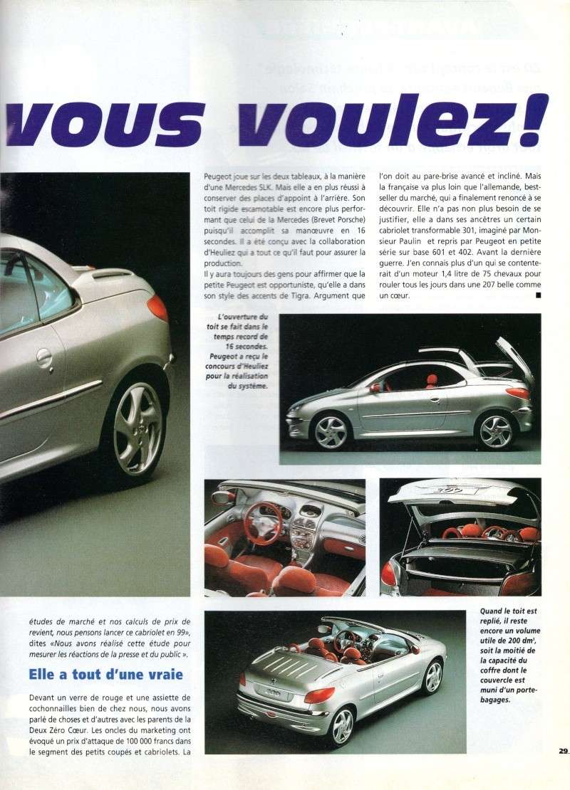 [Auto hebdo] N° 1124 du 18/02/1998 Avant première : Peugeot deux zéro coeur  206_cc12