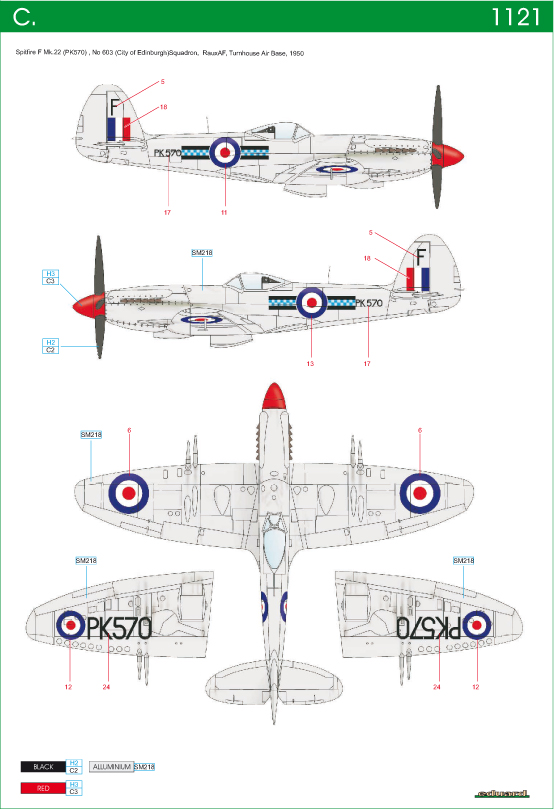 [Eduard] - Spitfire F Mk.22/Mk.24 - Limited edition 1121_112