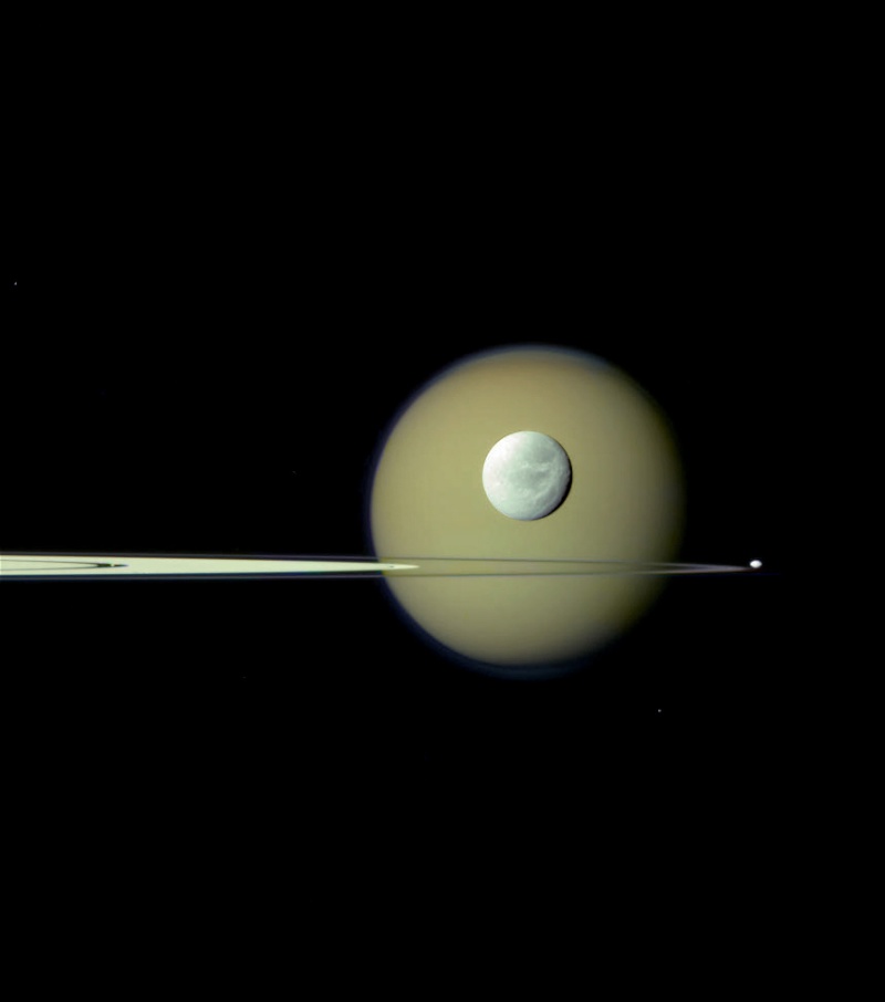 Les Satellites de Saturne par Cassini...