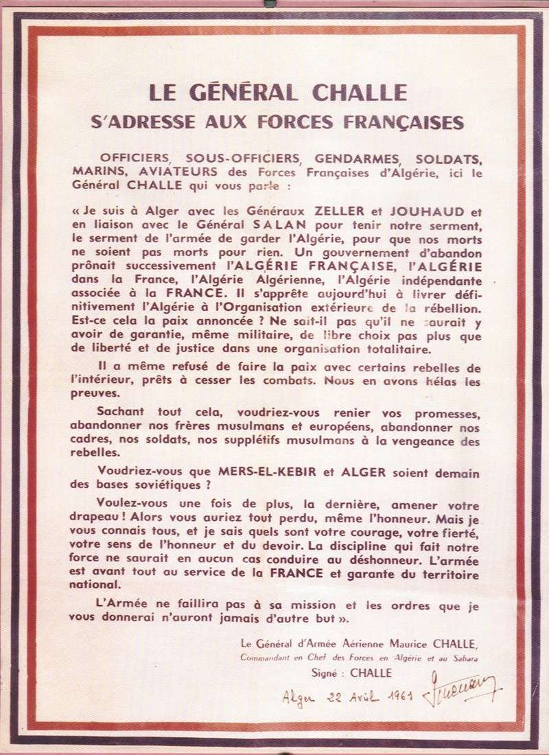 Appel du Général d'Armée Aérienne Maurice CHALLE Appel-10