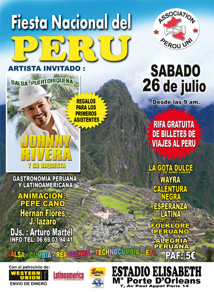 Johnny Rivera + Fiesta nacional del Peru 26/07/08 26-07-10