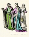 FEMME : Tenues vestimentaires XIIème et XIIIème siècles Plate112