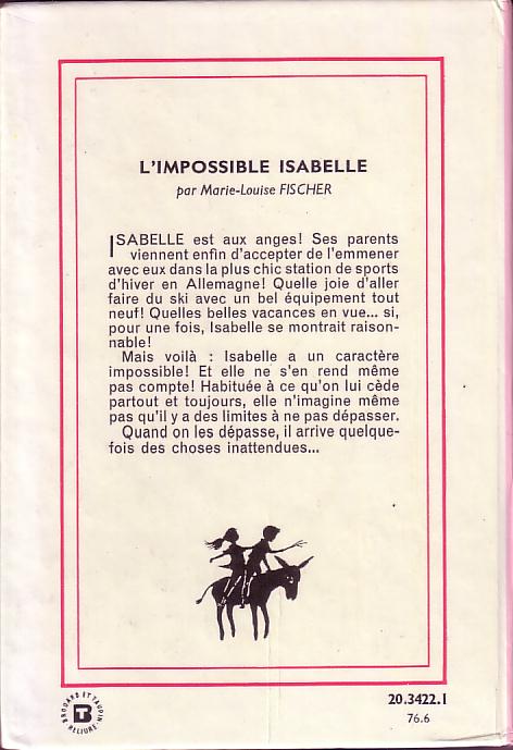 L'impossible Isabelle de Marie-Louise Fischer Save0036