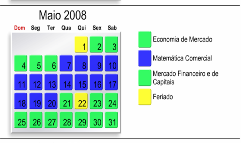 CALENDARIO 1 SEMESTRE Maio0810