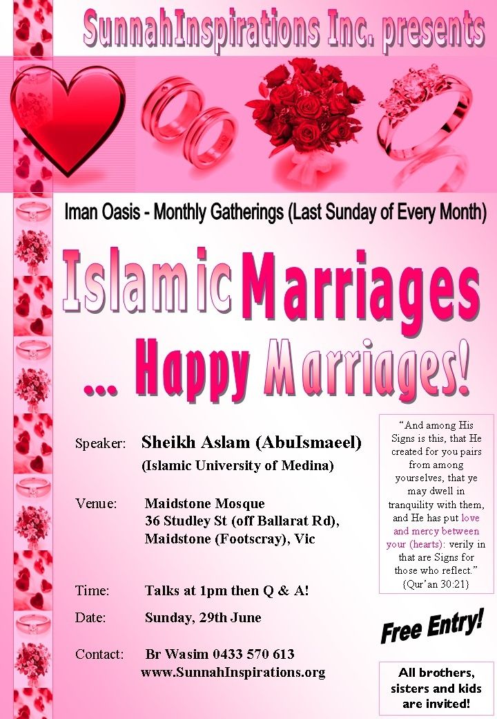 Sunnah Inspirations Presents-Islamic Marriages...Happy Marriages Poster10