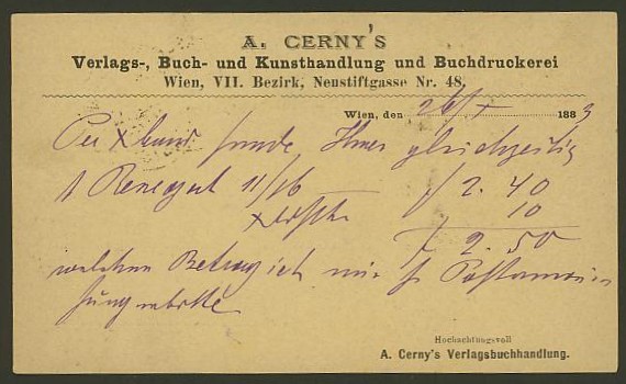 Nachtrag - Bücher, Zeitschriften, Verlage, Buchhandlungen - Textzudrucke auf Postkarten N_czer11
