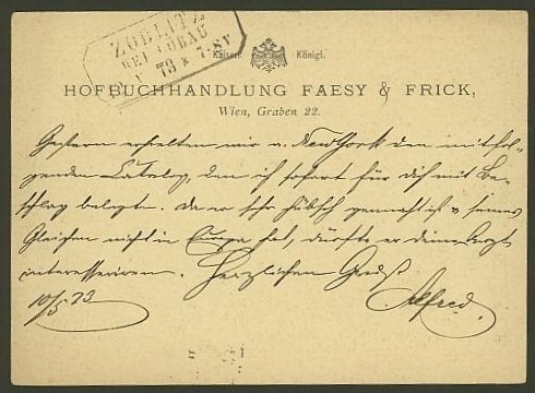 Nachtrag - Bücher, Zeitschriften, Verlage, Buchhandlungen - Textzudrucke auf Postkarten N_faes11