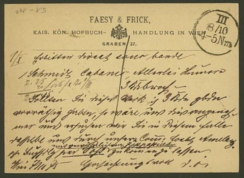Nachtrag - Bücher, Zeitschriften, Verlage, Buchhandlungen - Textzudrucke auf Postkarten N_faes13