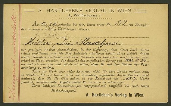 Nachtrag - Bücher, Zeitschriften, Verlage, Buchhandlungen - Textzudrucke auf Postkarten N_hart13