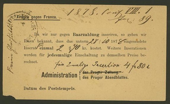 Nachtrag - Bücher, Zeitschriften, Verlage, Buchhandlungen - Textzudrucke auf Postkarten N_prag11