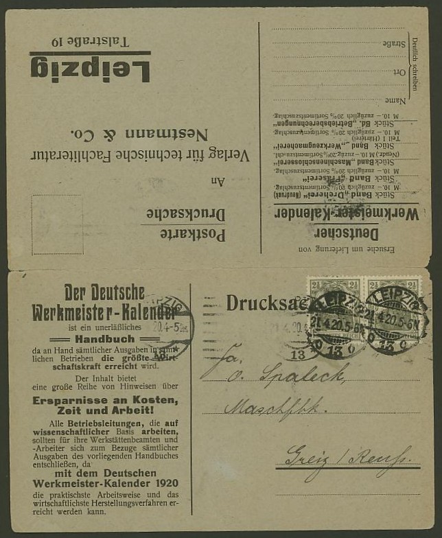 Bildhafte Werbezudrucke bei Bedarfspost - Bücher, Zeitschriften, Verlage Werkme10