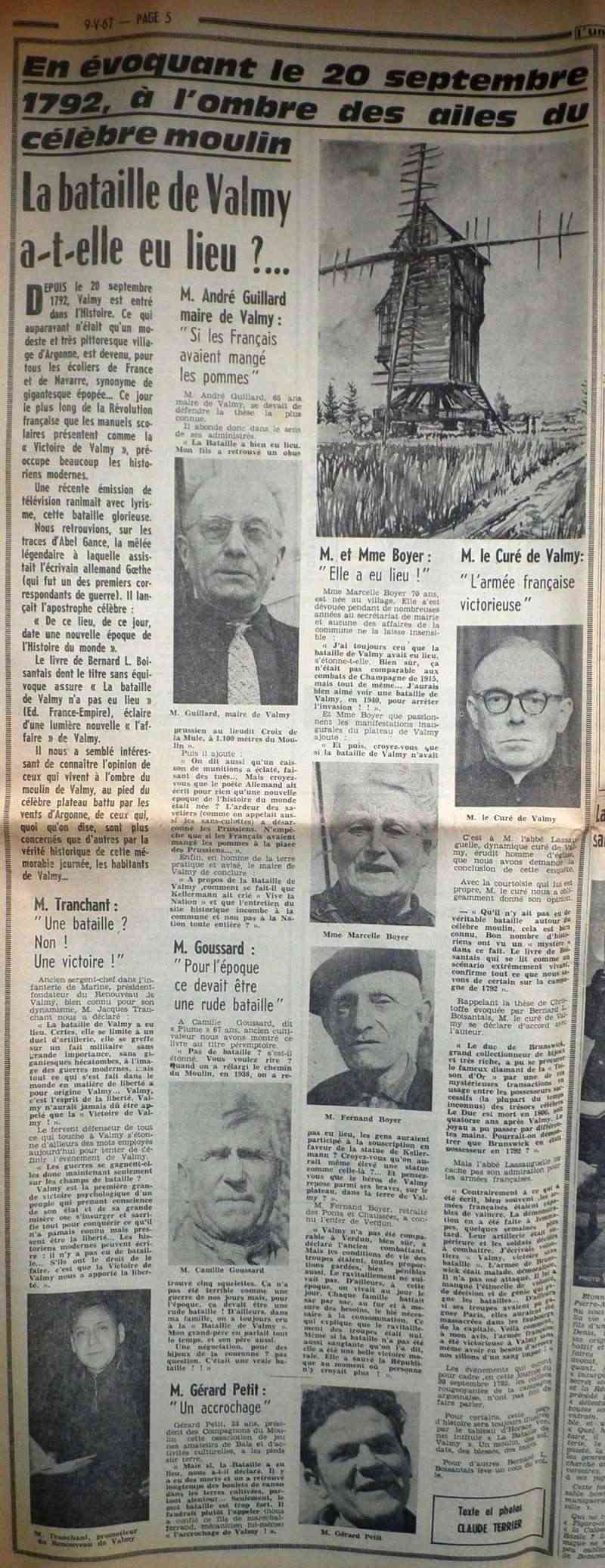 La Bataille de VALMY, Acte fondateur de la République Française 1967-010