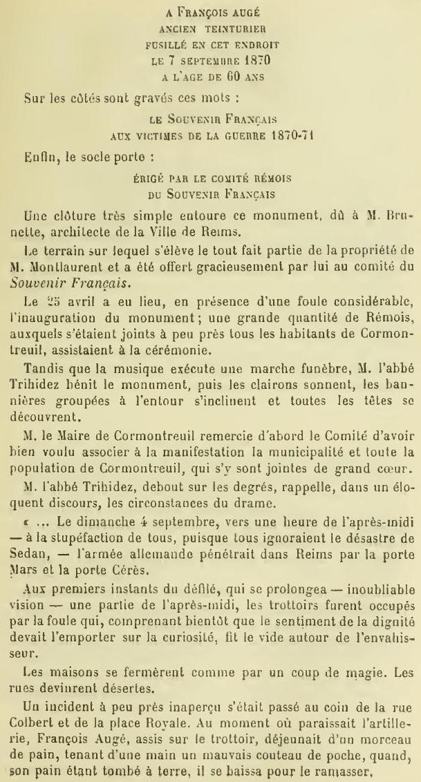 Les Victimes de Guerre de 1870 P37910