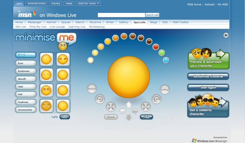 Minimise me, ou comment créer un avatar perso pour MSN Mini0110